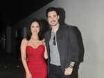 Sunny Leone makes heads turn in a red dress, celebrates birthday with the paps