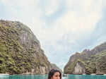 `Wink girl` Priya Prakash Varrier turns mermaid in a blue bikini, vacays in style in Thailand